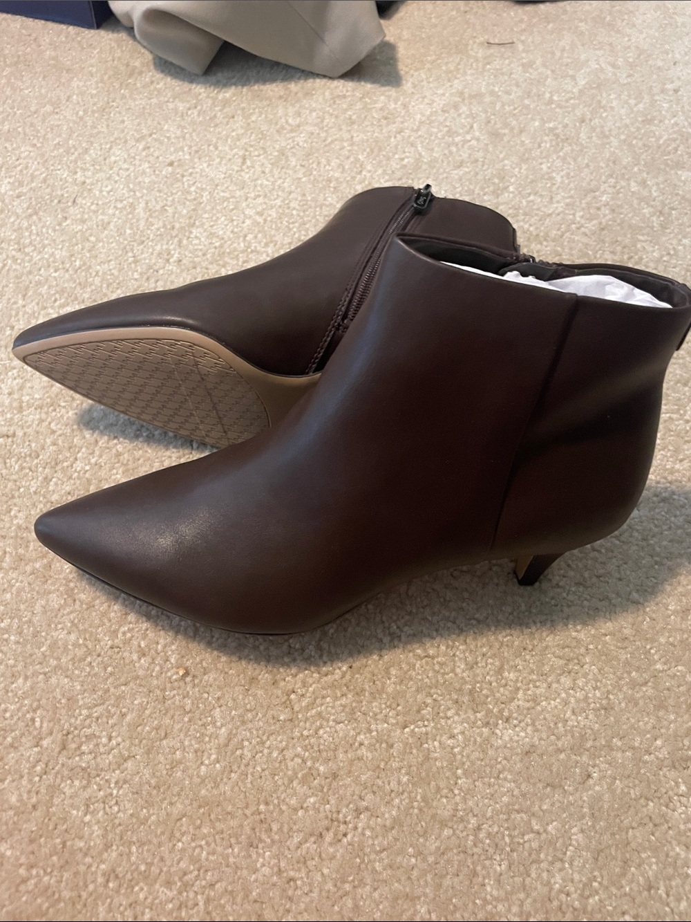 Sam Edelman Women's Dark Brown Pointed Toe Ankle Boots - Picture 3 of 10